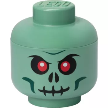 Scatola contenitore Room Copenhagen LEGO testa Skeleton piccola, verde/nero