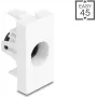 Accoppiatore ottico TOSLINK DELOCK Modulo Easy 45 TOSLINK connettore femmina su connettore femmina bianco