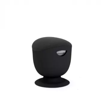 Up Up Seul sgabello ergonomico a bilanciere nero, D48 tessuto nero (grigio scuro)