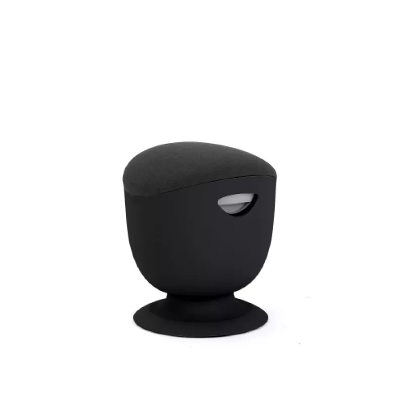 Up Up Seul sgabello ergonomico a bilanciere nero, D48 tessuto nero (grigio scuro)