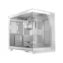 Case PC MODECOM Volcano Panorama Midi Tower bianco — micro ATX, vetro temperato, ARGB, USB-C, supporta GPU 400 mm