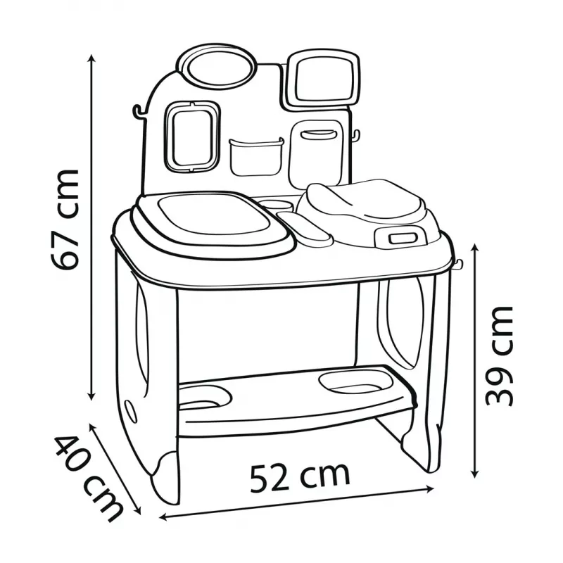 Smoby Baby Care Center modello 2024 240305 con accessori e funzioni interattive