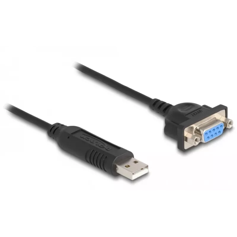DeLOCK adattatore USB 2.0 su seriale RS-232 50 cm FTDI nero