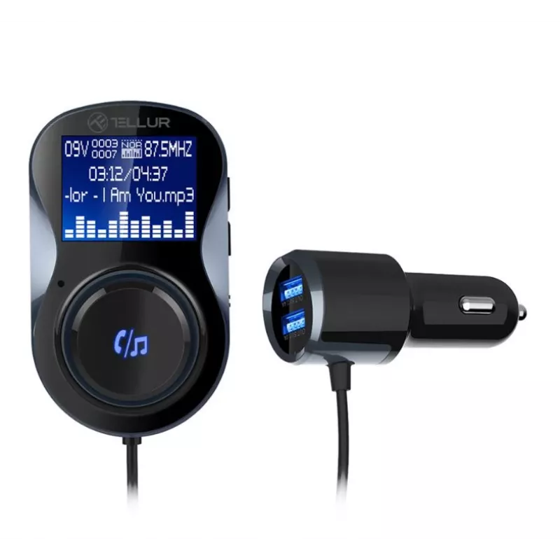 Tellur FMT-B4 trasmettitore FM Bluetooth, microSD, nero