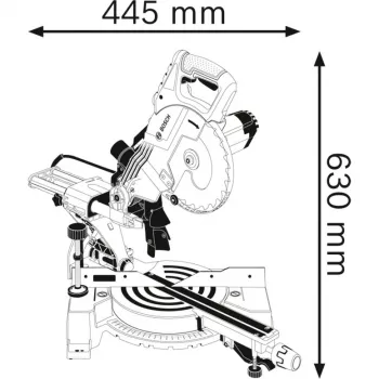 Bosch GCM 80 SJ Professional 0601B19001 troncatrice per tagli obliqui