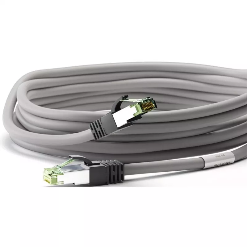 Cavo patch Goobay CAT 8.1, S/FTP (PiMF), grigio, 0,5 m - LSZH senza alogeni, rame AWG 24 (55135)