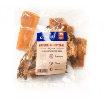 Snack da masticare per cani PETMEX Tendine di manzo 500 g — snack naturale duro per l'igiene dentale, 79% proteine, 5% grassi