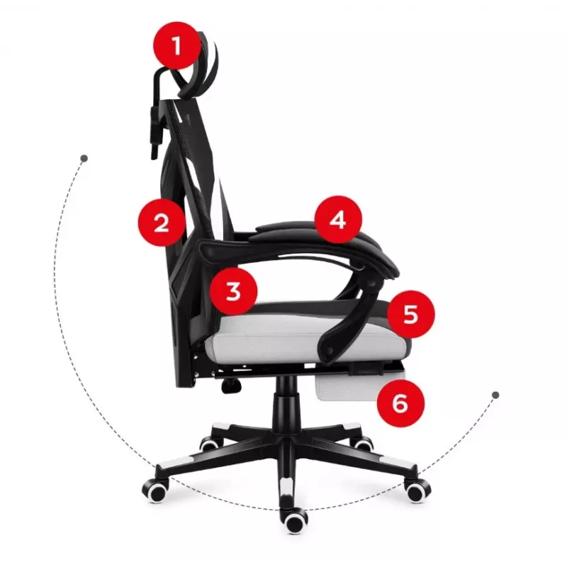 Sedia da gaming Huzaro Combat 5.0 bianco
