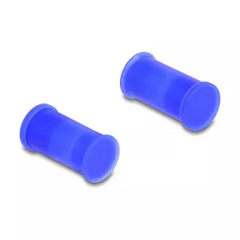 DeLOCK 60672 Copertura antipolvere DL4, silicone, 2 parti, blu, 10 pz.