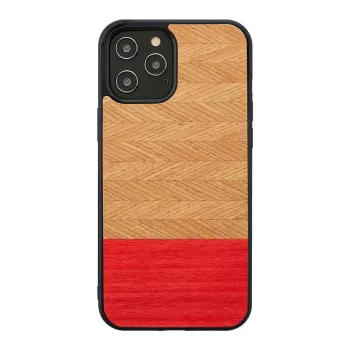 Custodia per cellulare Man and Wood per iPhone 12 / 12 Pro — spina di pesce azalea nero
