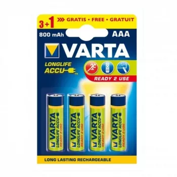 Varta - 56703101404 - Batterie ricaricabili Longlife AAA Ready-to-Use 800 - confezione da 4