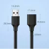 Ugreen adattatore prolunga USB 3.0 (femmina) a USB 3.0 (maschio) 2 m (nero)