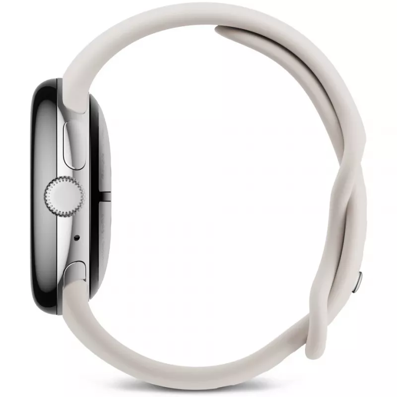 Google Pixel Watch 3 LTE Sport Wristband 41 mm, argento/porcellana
