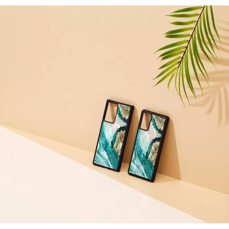Custodia protettiva iKins per Samsung Galaxy Note 20 — design Aqua Agate