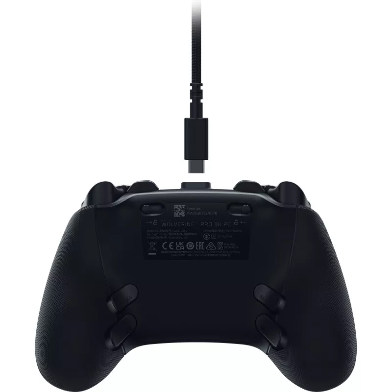 Controller wireless per esports Razer Wolverine V3 Pro 8K per PC, 8000 Hz HyperPolling, stick a effetto Hall, 6 pulsanti rimappabili, nero