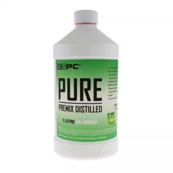 Liquido refrigerante XSPC Pure Coolant 1 L, verde UV-reattivo, per sistemi di raffreddamento a liquido PC