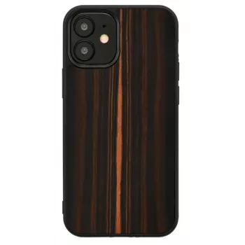 Custodia protettiva Man and Wood per iPhone 12 mini – ebano nero