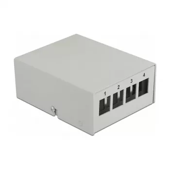 Patch panel keystone DeLOCK 43407 4 porte grigio