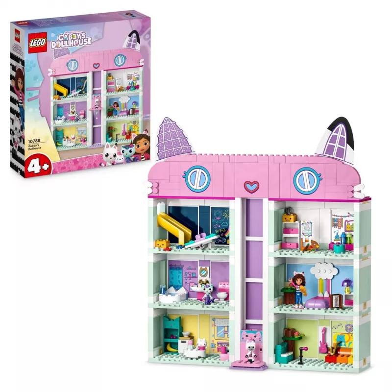 Giocattolo da costruzione LEGO Gabby's Dollhouse set 10788 — 498 pezzi, 3 minifigure, per bambini da 4 anni