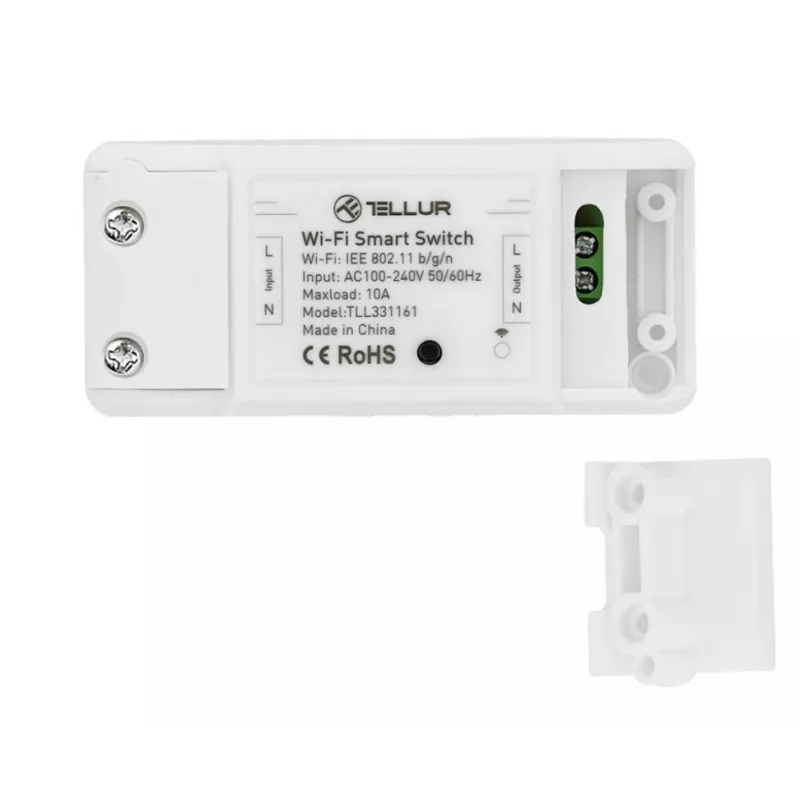 Interruttore Wi-Fi inline Tellur TLL331161 2200W — relè inline smart per lampade e dispositivi