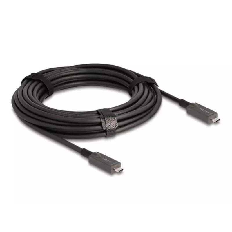Cavo attivo ottico DeLOCK USB-C video + dati + PD 10 m nero