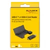 Lettore di schede DeLOCK 91014 USB 3.2 Gen 1 Type-A/Type-C nero MicroSD SD