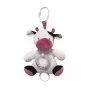 Carillon TULILO modello mucca, versione bianco-bordeaux, 18 cm