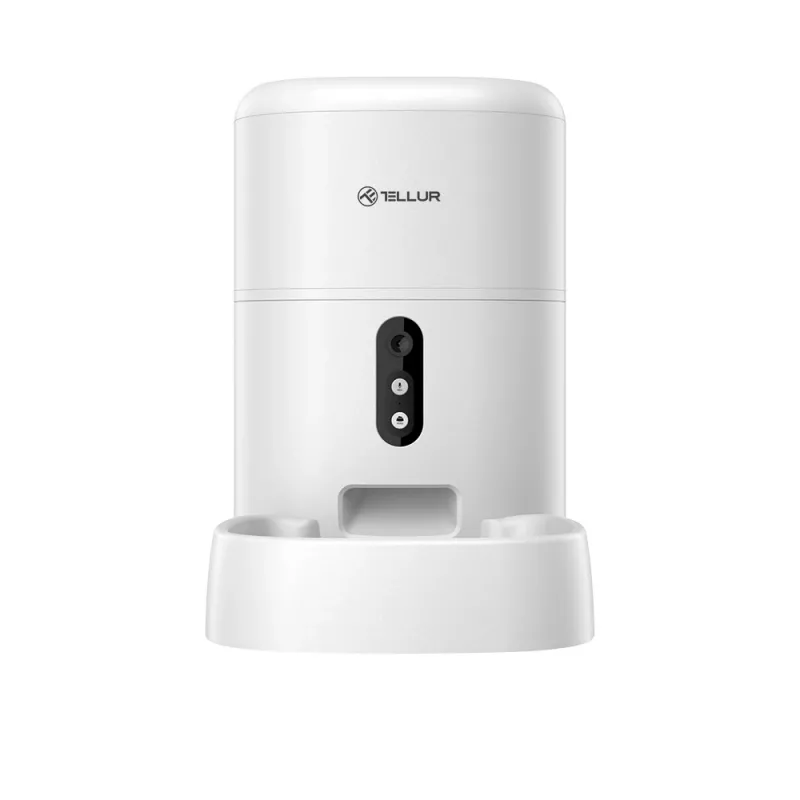 Distributore automatico di cibo Tellur TLL331461 con telecamera UltraHD, 4 l, bianco