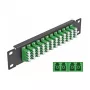 Patch panel fibra ottica DeLOCK 10 pollici 12 porte LC quad verde 1U nero