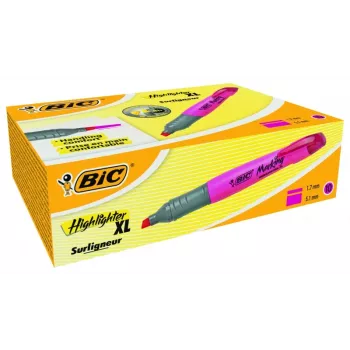 Evidenziatore BIC XL 2-5 mm, rosa, scatola 10 pz. 247130