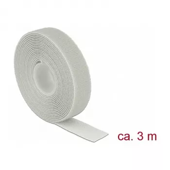 Fascia a velcro DELOCK 18279 — grigio, 20 mm × 3 m, 1 pezzo