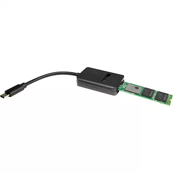 INTER-TECH Adattatore M.2 a USB Type-C K-1696-P2, connettore femmina M.2, connettore maschio USB-C, 5V, 37×54×12 mm, nero