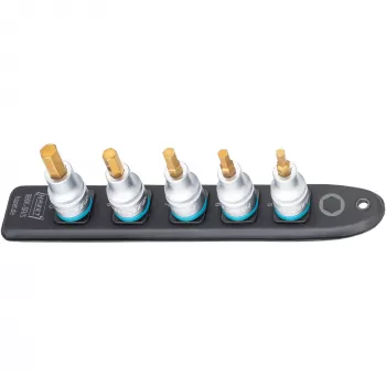 Set di chiavi a bussola esagonali Hazet 986K-SR/5, 5 pezzi, misure 5–10 mm