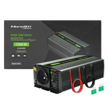 Inverter per auto Qoltec Monolith 1200 W nero 12 V