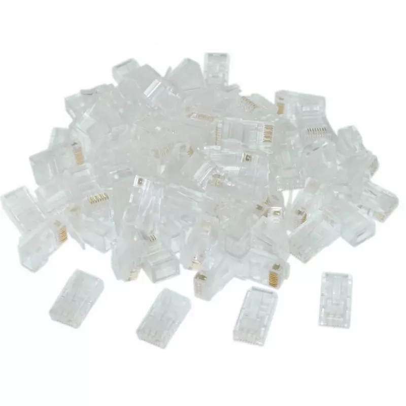 Connettore Gembird LC-8P8C-002/100 RJ-45 trasparente