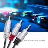 Cavo audio Qoltec 52339 1 m 2x RCA 3,5 mm nero