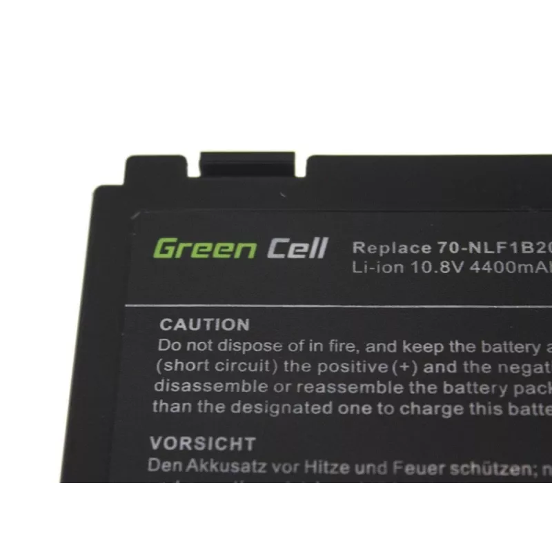 Batteria Green Cell AS01 per ASUS K40 K50 K60 K70 X70, Li-Ion 10,8 V 4400 mAh, 6 celle, nero