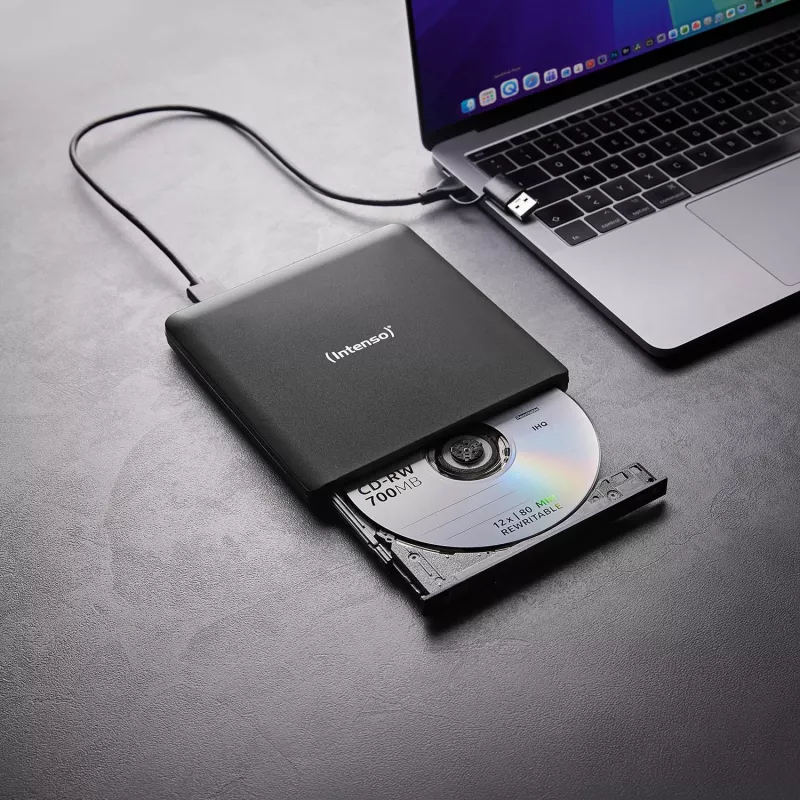 Intenso EOD 500BD Slim masterizzatore Blu-ray esterno, USB 3.2 Gen 1, nero
