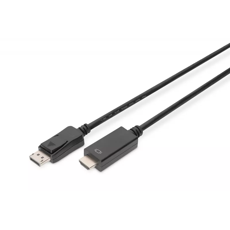 Cavo adattatore DisplayPort 1.2 con blocco 4K 60Hz UHD Type DP/HDMI A M/M nero 2 m