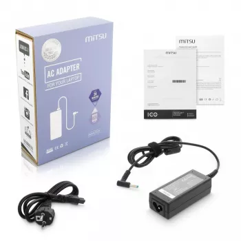 Alimentatore MITSU 5ZM028 19,5V 2,31A con connettore 4,5x3,0 mm