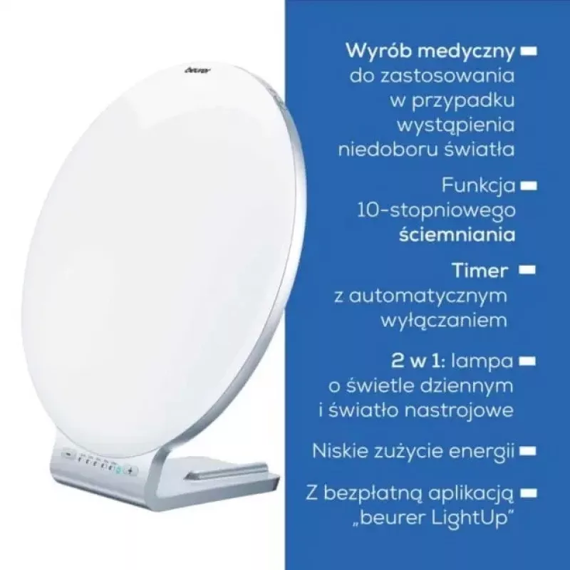 Lampada per fototerapia Beurer TL100 – intensità 10.000 Lux, design a risparmio energetico