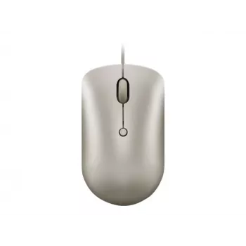 Mouse da ufficio con filo Lenovo 540 ambidestro USB Type-C ottico 2400 DPI sabbia