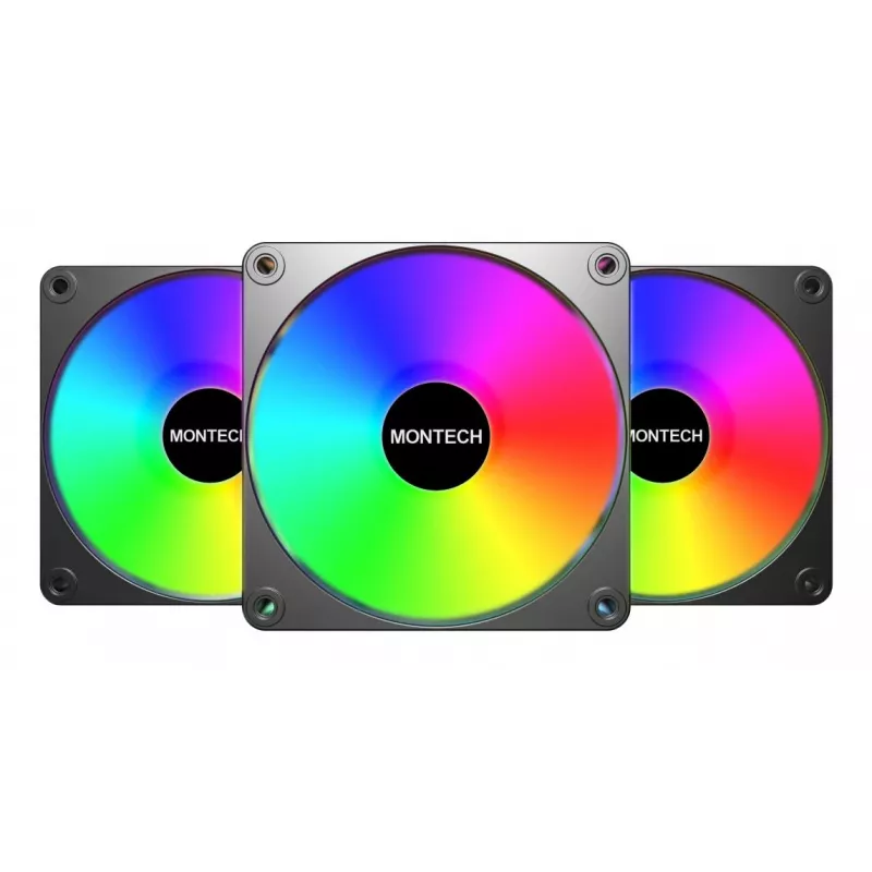 Montech GF120 V2 ARGB modulo ventola per case PC 12 cm nero 3 pz.