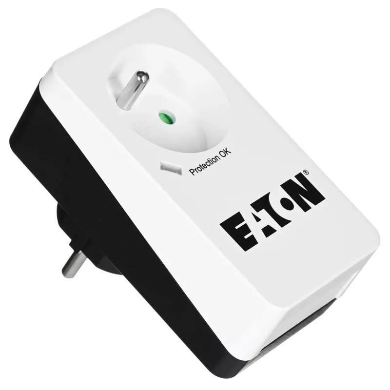 Box protezione da sovratensione Eaton Protection Box 1 FR — 1 presa Type-E, 220–250 V, 16 A, 4000 W, nero, compatto