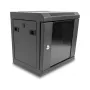 DeLOCK 43417 Armadio di rete da 10 pollici 6U con porta in vetro, nero