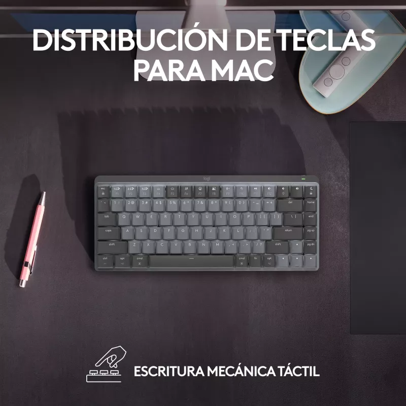 Logitech MX Mechanical Mini for Mac Tastiera wireless, Bluetooth, grigio siderale (920-010837)