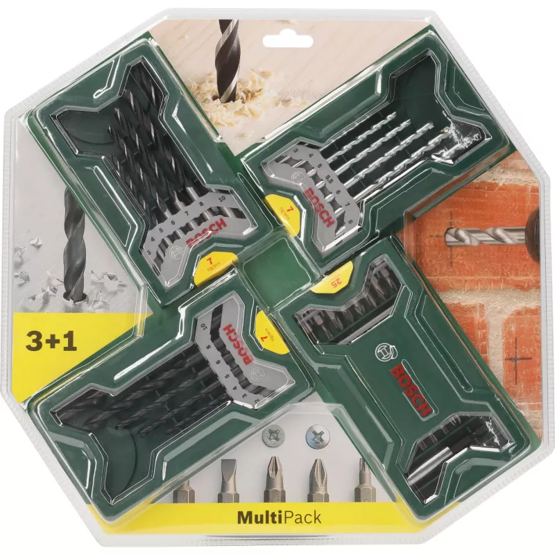 Bosch Mini X-Line Multipack 3+1 set di punte e inserti, 46 pz.