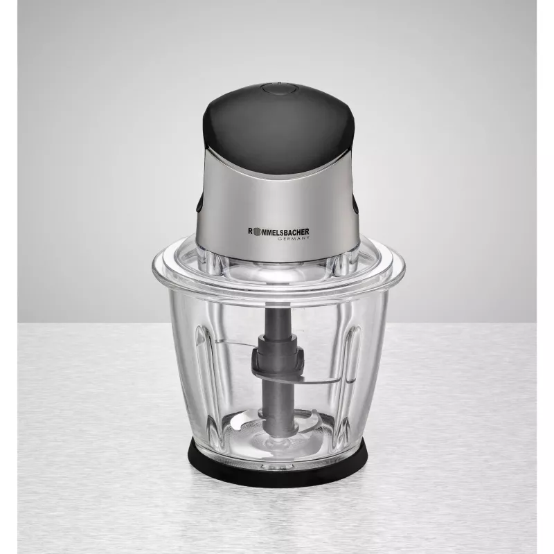 Tritatutto elettrico Rommelsbacher MZ 500 — 1,5 L, 500 W, acciaio inox nero