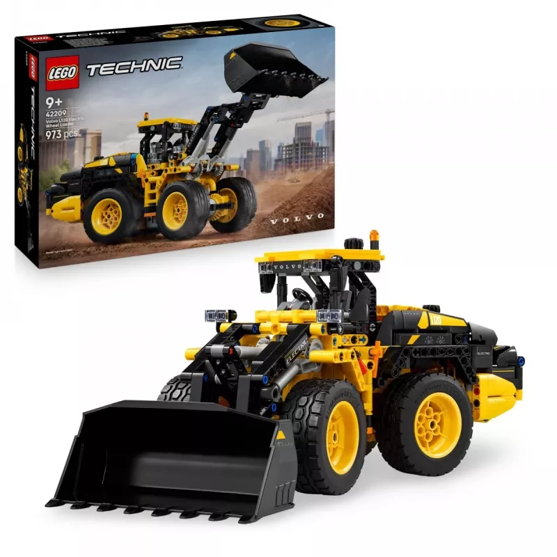 LEGO Technic Volvo L120 pala gommata elettrica modello 42209, 973 pezzi, per bambini da 9 anni, 140×110×350 mm