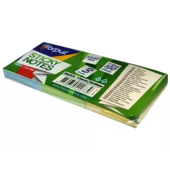 Note adesive FORPUS FO42073, 40×50 mm, 3 colori pastello, blocco